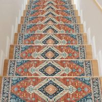 VIKAMA Staircase Treads, Wooden Steps, Safety Staircase Mat, Dog, Child, Elderly Anti-Slip Carpet, Staircase Carpet Decoration