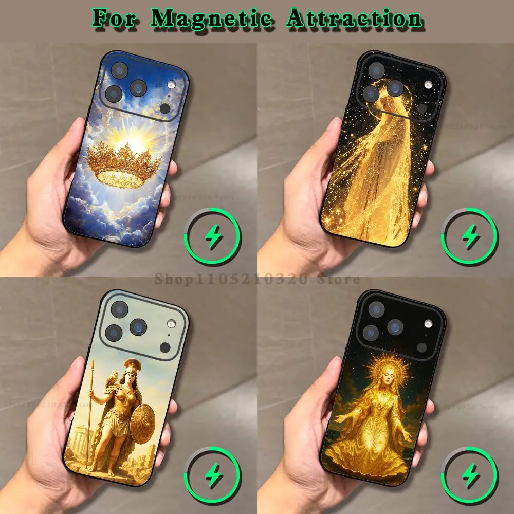 Abstract Greek Mythology Athena  Phone Case For iPhone 17,16,15,14,13,12,11,Pro,Max,Plus,Mini,SE4,E Magnetic Wireless Charging