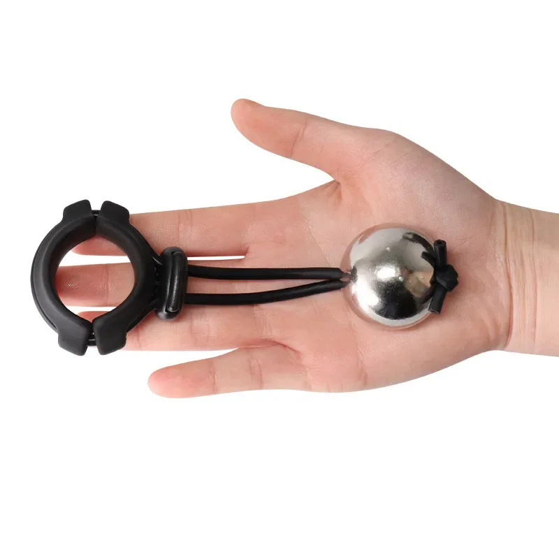 Weight-bearing Cock Ring Drop Ball Penis Heavy Stretcher Penis Erection Enlarger penile training Pendant Sex Toys For Men 18