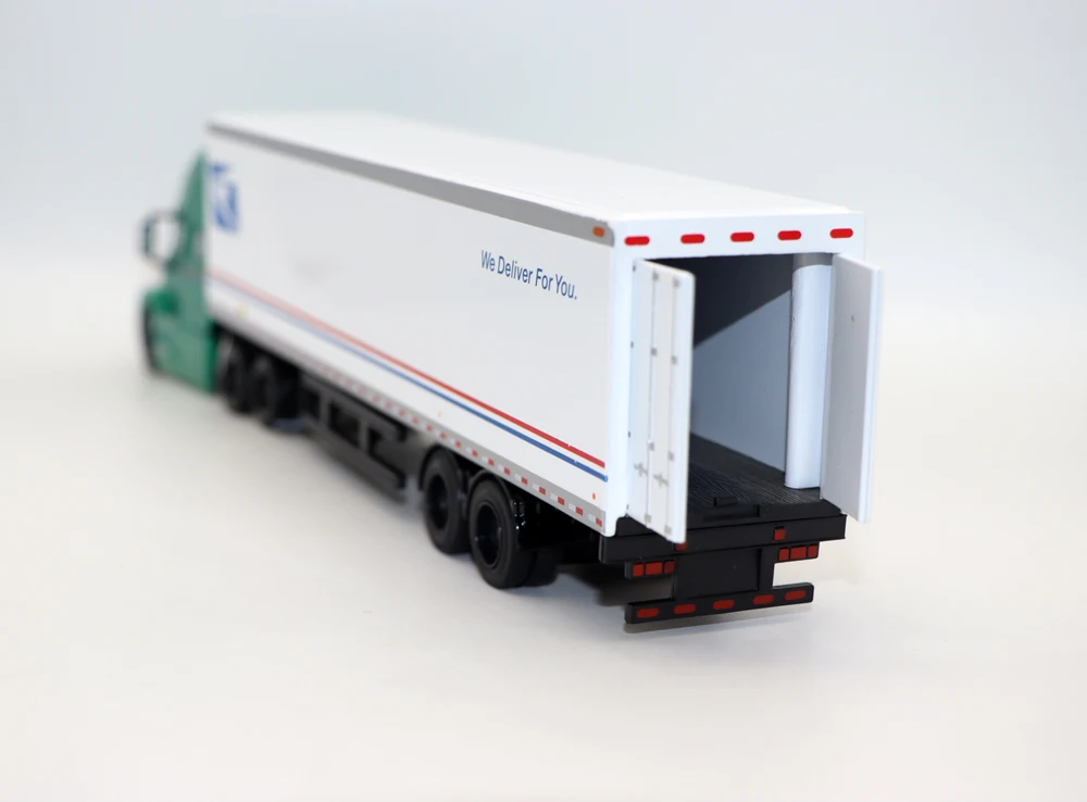 GL 1/64 Scale Ma ck Anthem With Trailer Pose Service Truck Transportation Diecast Alloy Toy Cars For Collection Display Gifts