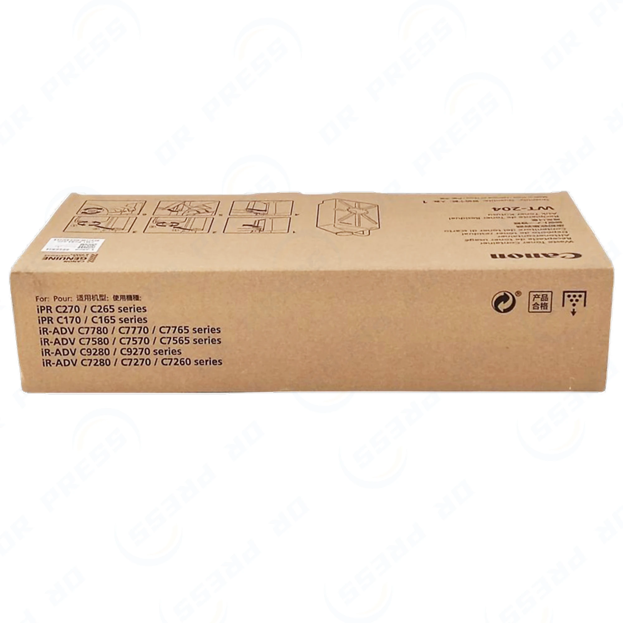 WT-204 Waste Toner Container for Canon iPR C170 C165 C270 C265 series C7780 C7770 C7765 C7580 C7570 C7565 C9280 C9270 C7280