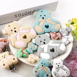 Kovict New Stuffed Bear Silicone Beads Clips For Jewelry Making Jewelry Accessories Charms For Bracelet DIY Necklace