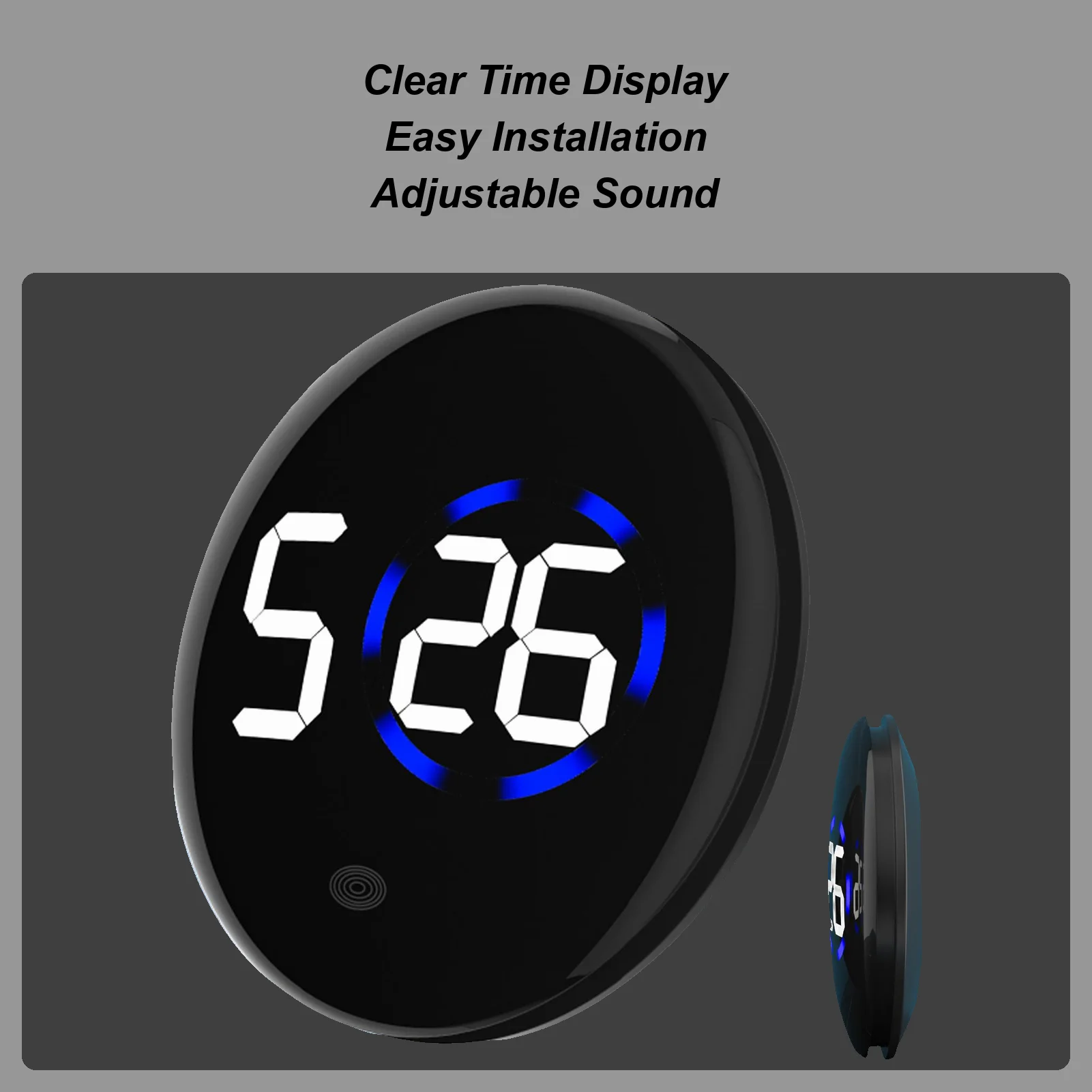 

Stick On Clock Multi-purpose Digital Timer Waterproof Stick On Auto Driving Timer For Car Truck RV Boat Home Kitchen Bathroom