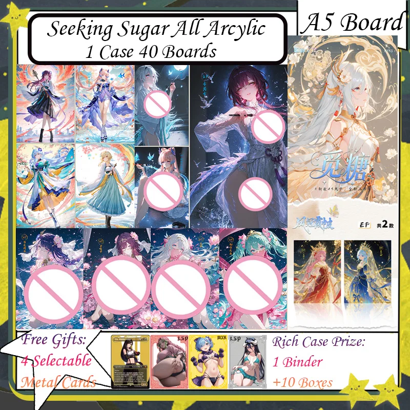 

New Seeking Sugar A5 All Arcylic Boards Ssenpai Anime Girl Party Swimsuit Bikini Feast Booster Box Doujin Toy And Hobbies Gifts