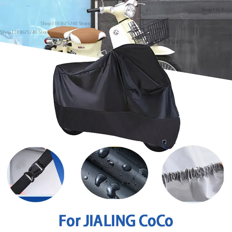 

Полные чехлы для мотоциклов JIALING CoCo2, автомобильные чехлы на открытом воздухе, защита от солнца, пыли, без ушей, утолщенные оксфордские чехлы, аксессуары