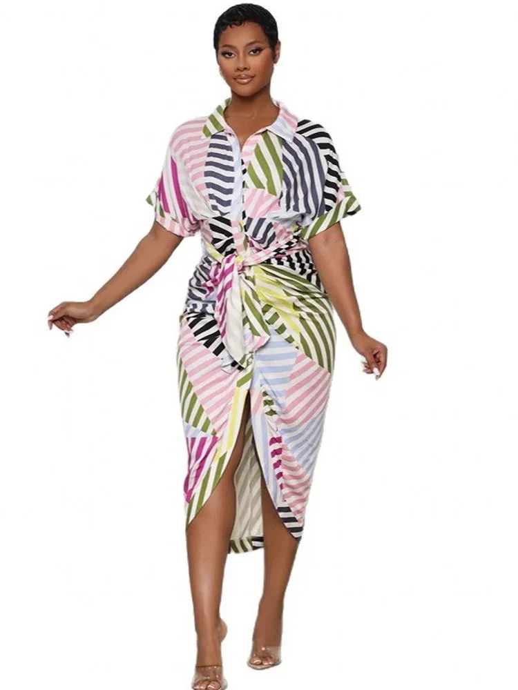 เดรสยาวลายทางสไตล์ฤดูใบไม้ร่วงสำหรับสาวออฟฟิศ ดีไซน์เซ็กซี่ แฟชั่นสตรีทแวร์ ทรงบอดี้คอน สวมใส่สบายๆ ออกงานกลางคืนหรือไปเที่ยวคลับ ดีไซน์หรูหราสำหรับงานปาร์ตี้ ปี 2025