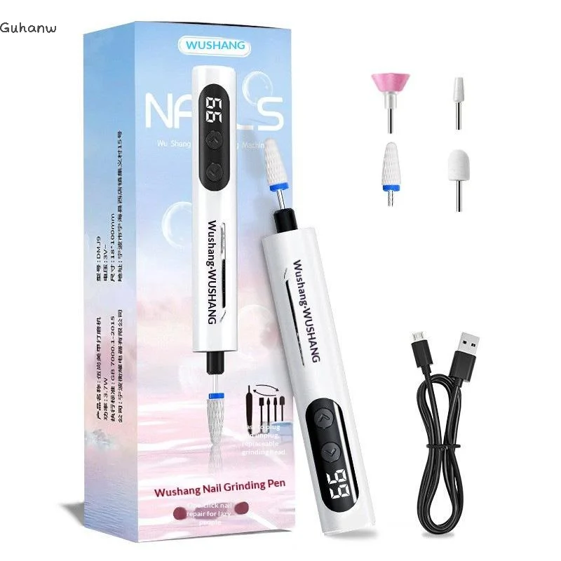 

[WHB]5 In 1 Wireless Nail Drill 35000RPM Manicure Cutter Nail Repair Pedicure Milling Cutter Polisher Sander USB Rechargeable