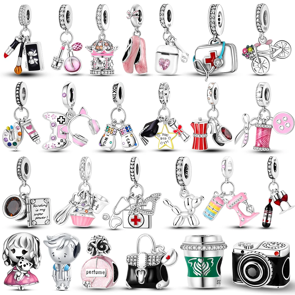 

Hot Sales Charms 925 Silver Camera Charm Beads Fit Original Bangle Pendent Dangle For Women Bracelet DIY Fine Jewelry Gift