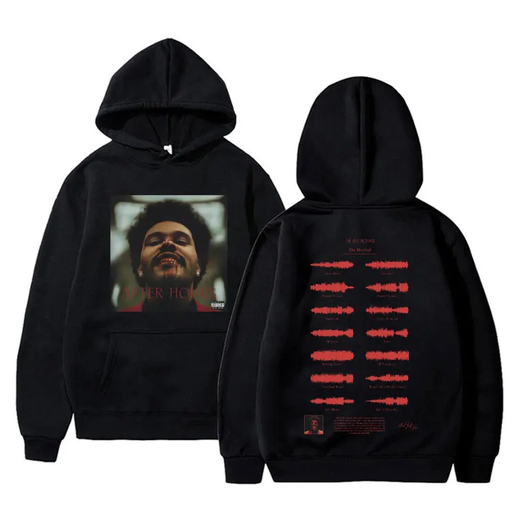 

Rapper The Weeknd After Hours Graphic Print Hoodie Men Hip Hop Vintage Streetwear Men's Trendy Oversized Sweatshirt Male Clothes