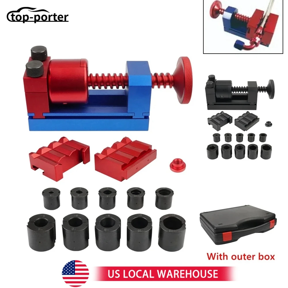 

For Assembling AN4 AN6 AN8 AN10 AN12 Connectors & Stainless Braided Hose Fuel Cooling System Hose Fittings Installation Tool Kit