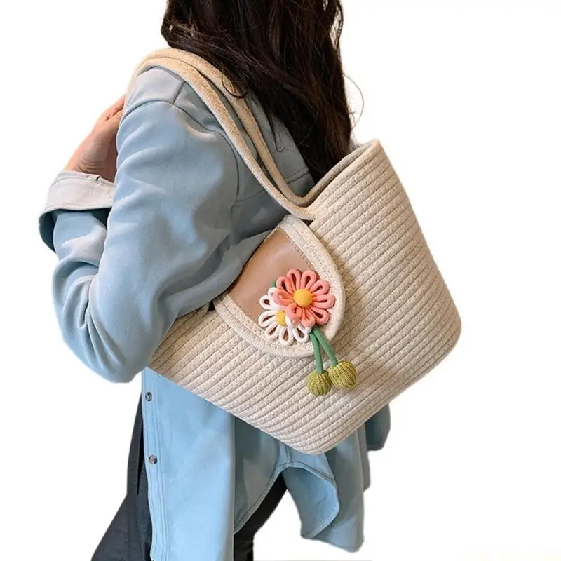 

X90D Unique Bohomian Woven Shoulder Bag Functional and Practical Handbag Suitable for Various Occasion