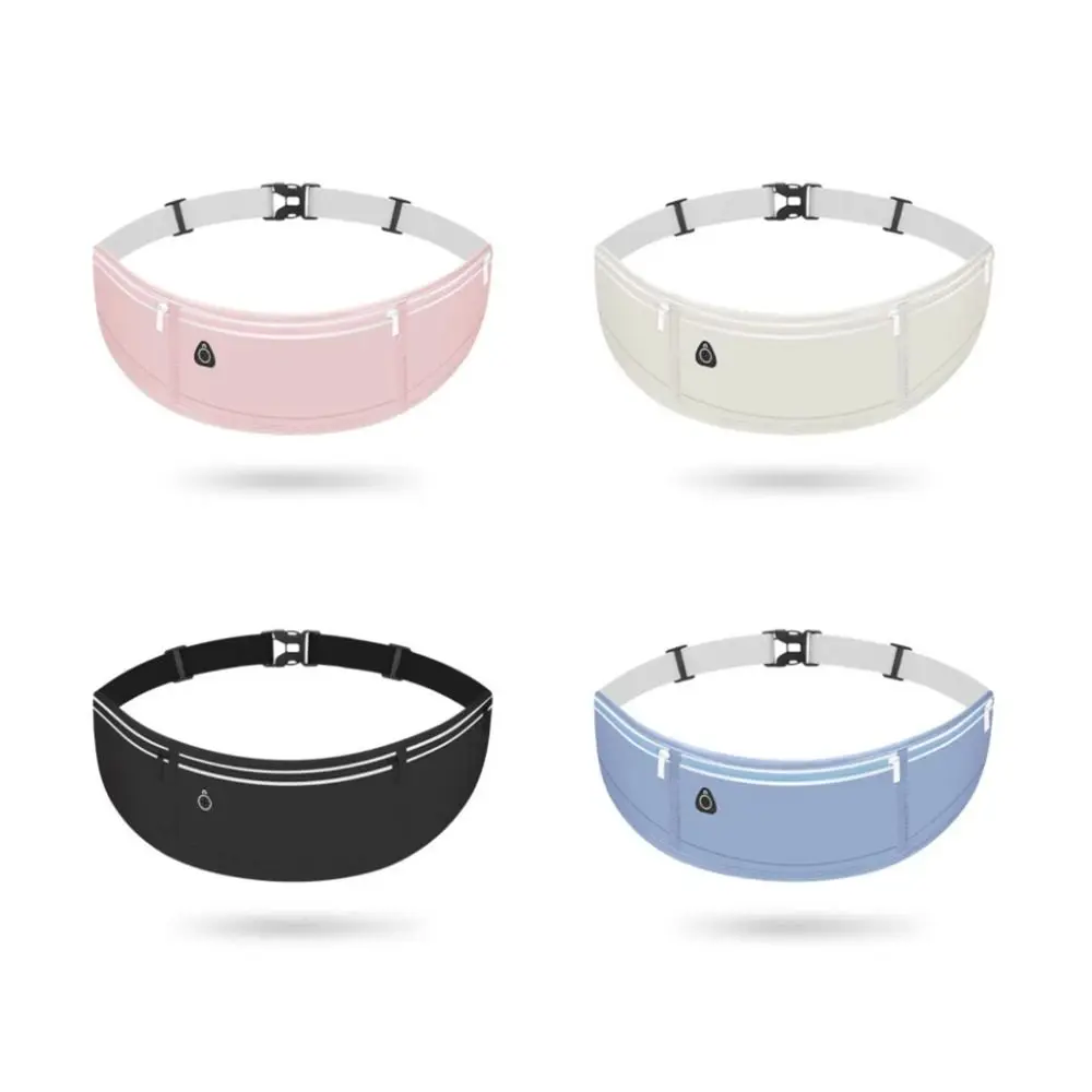 1Pcs Waterproof Sports Waist Bag Breathable Adjustable Waist Belt Bag Nylon Reflective Running Phone Bag