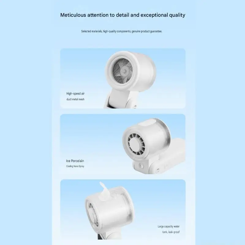 Everyday Cooling Fan with Hinged Head, Digital Screen, Handheld Desk Comfort for Warm Weather and Travel Relief