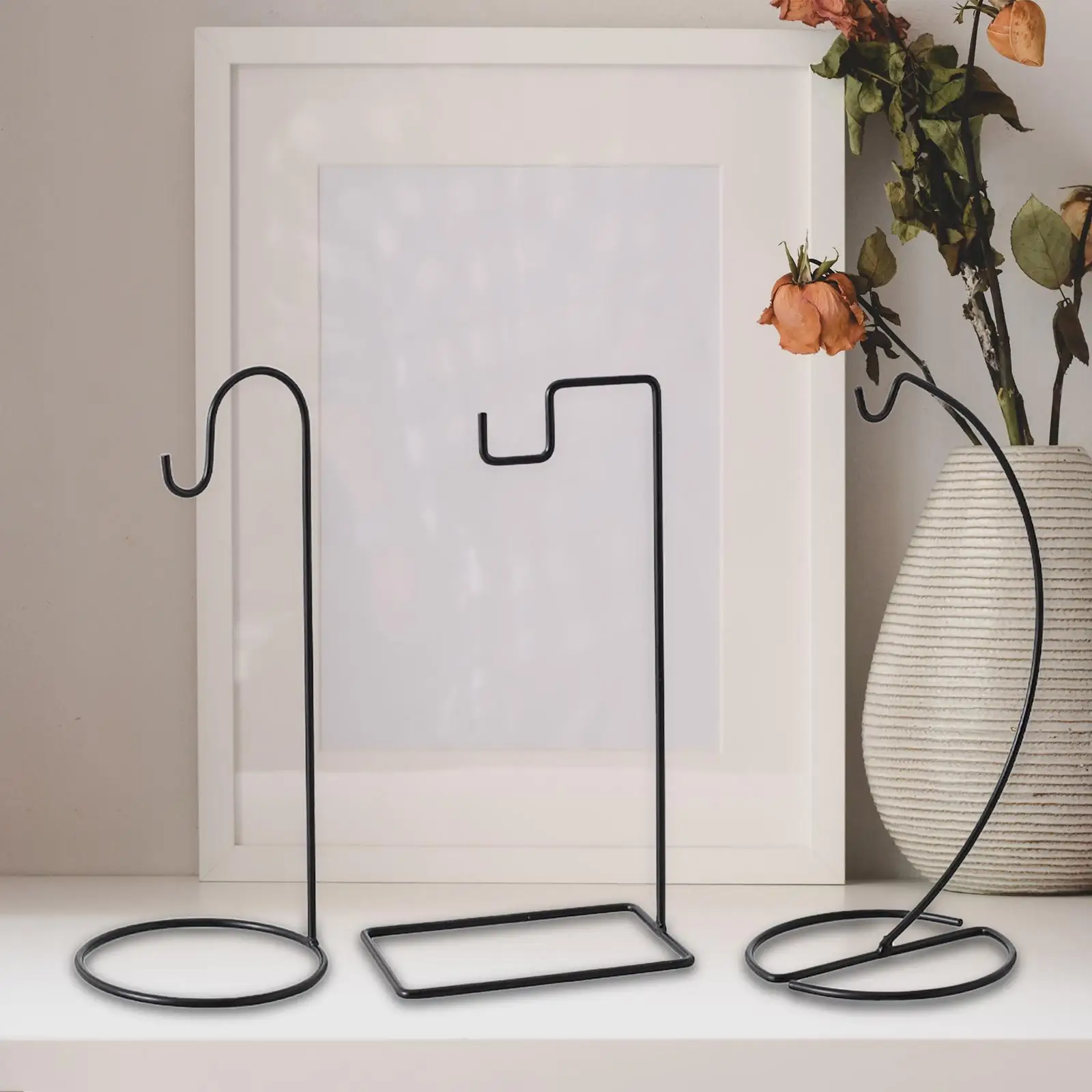 Wind Chime Stand Calligraphy Pen Holder Metal Rack Support for Hanging Pendants Mini Terrarium Bottles Wedding Event Home Indoor
