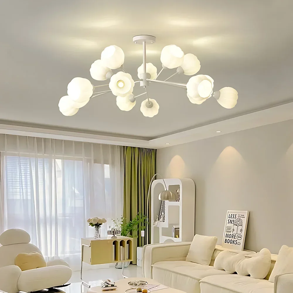 Cream Style Warm Chandelier, Lâmpadas LED Designer, Luminárias Pendant, Sala de estar, Sala de jantar, Quarto, Decoração de casa, Moda