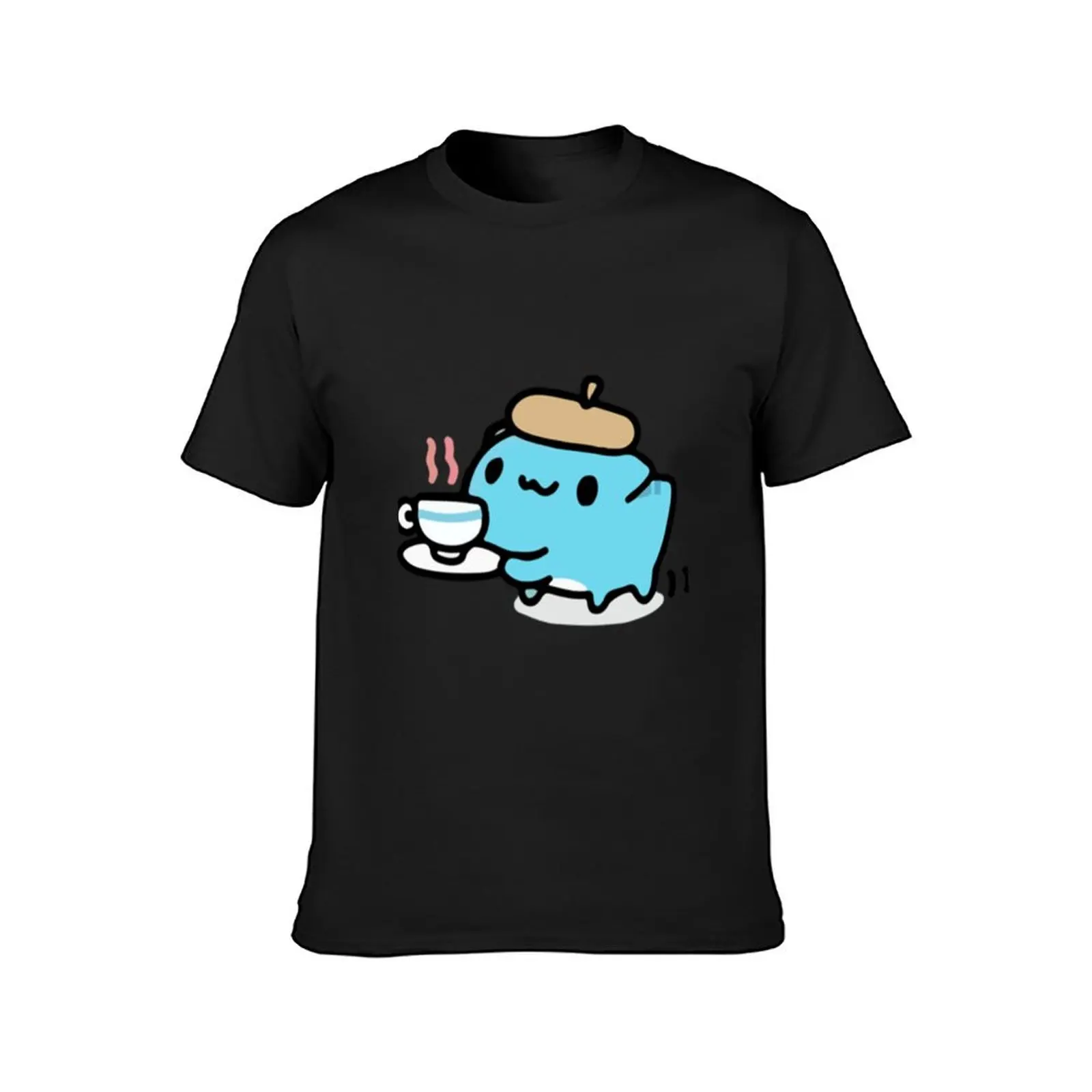 Bugcat Capoo with coffee T-Shirt boys whites new edition mens workout shirts