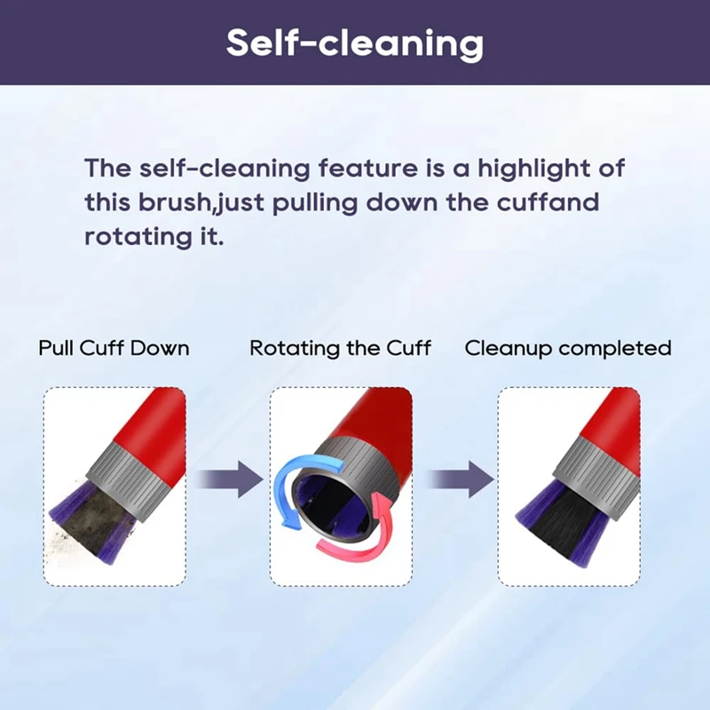 Para dyson v7 v8 v10 v11 v15 peças de aspirador de pó bloqueio de gatilho traceless sem riscos acessório de escova de poeira