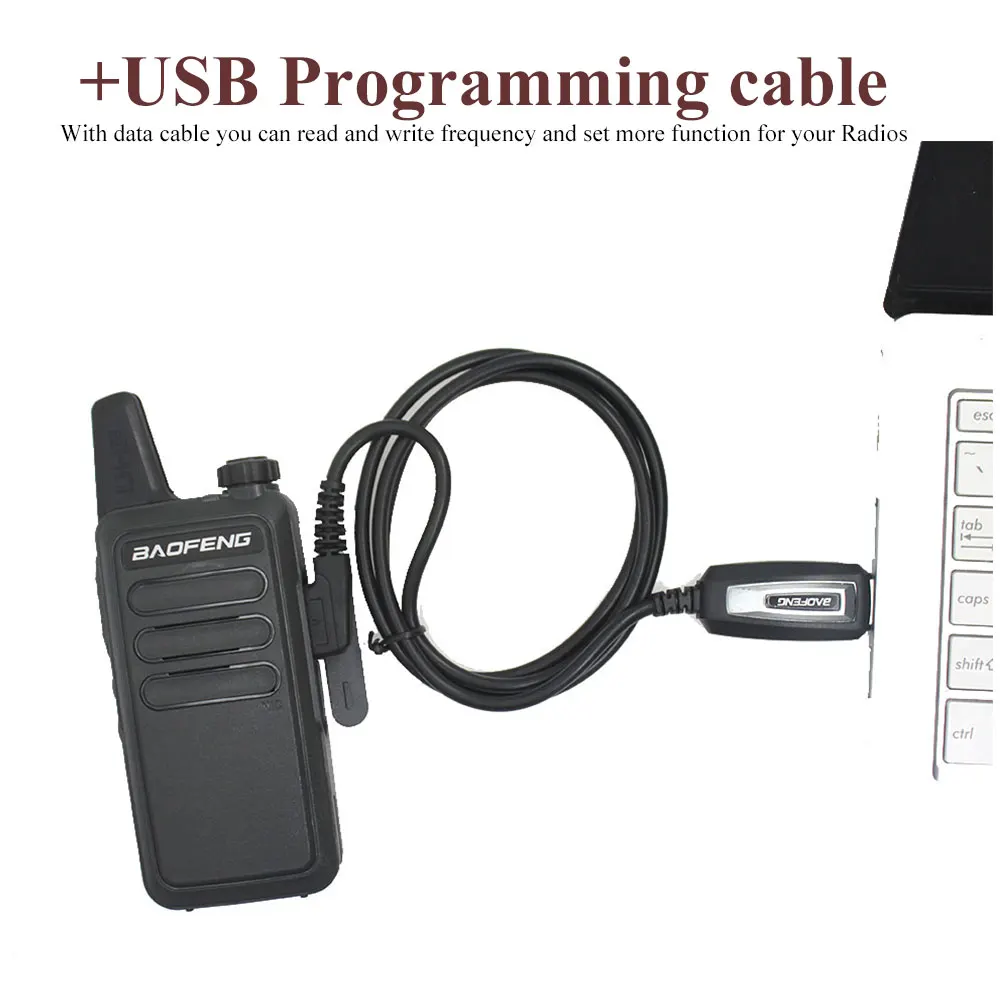 BAOFENG Programming Cable For UV-5R UV-82 BF-888S BF-UVB2 Plus etc Handheld Radio with K1 Plug USB-K1