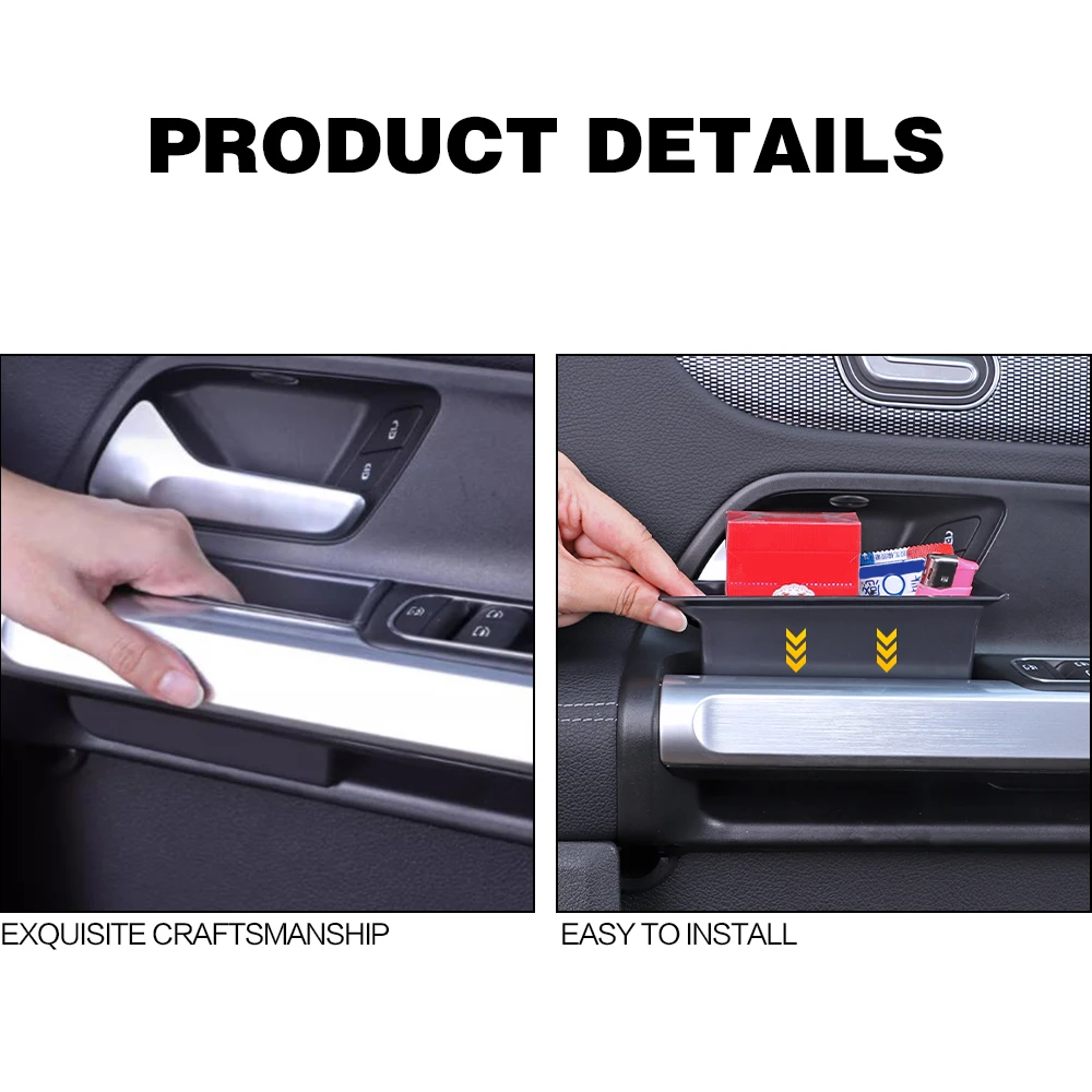 2Pcs Car Door Storage Box Bag Handle Interior Accessories For Mercedes Benz W247 X247 H247 EQA EQB GLB GLA B Class 2020 - 2024