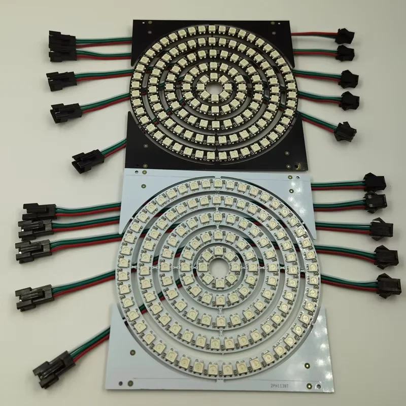 WS2812B Pixel LED Lights Ring 8/16/24/35/45/128 Leds Individually Addressable WS2812 IC Full Color Circle Led Modules Light 5V