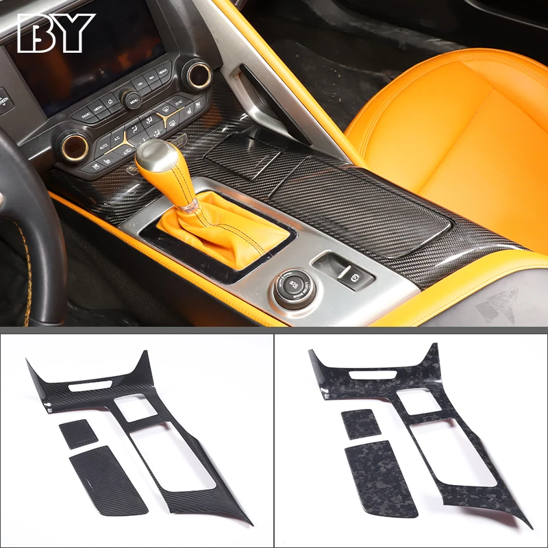 

Central Control Gear Shift Panel Water Cup Holder Frame Decor Cover Trim For Chevrolet Corvette C7 2014-19 Accessories Interior