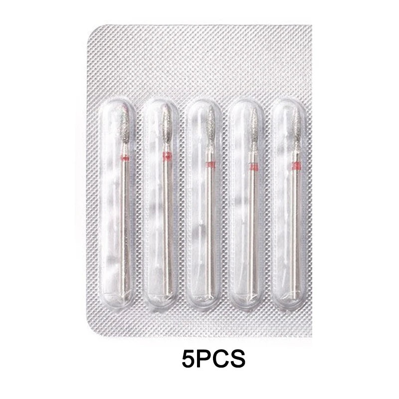 1/5 Stück Universal 2,35mm Flammenkegel Diamant-Nagelbohrer, Rotierender Russischer Nagelhautentferner, Elektrische Maniküre-Bohrer, Nagelwerkzeuge – Detail 10