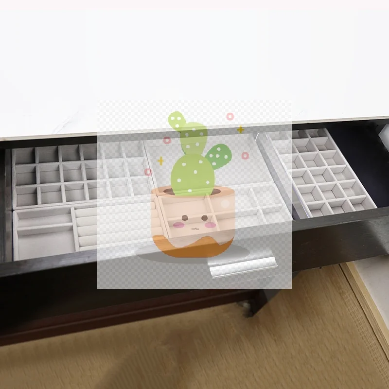 ベルベットジュエリーボックストレイ収納ジュエリーホルダー、指輪、イヤリング、ネックレス、ブレスレットディスプレイボックス、ジュエリー分類ボックス