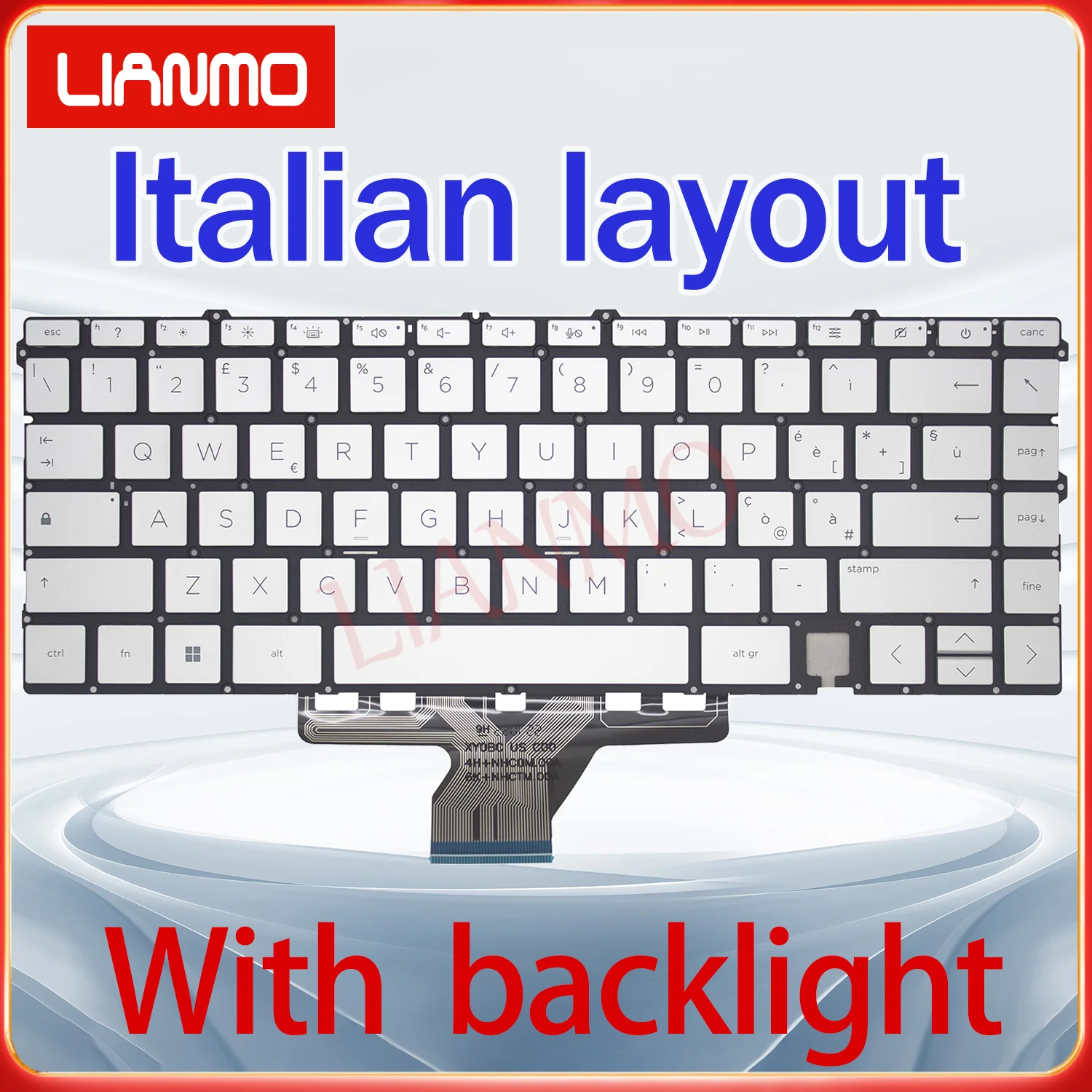 Italian/Nordic/Russian/Ukrainian/US layout for HP HP ENVY X360 13-BA 13-BD 13-AY 15-ES TPN-C147 C145 backlight keyboard