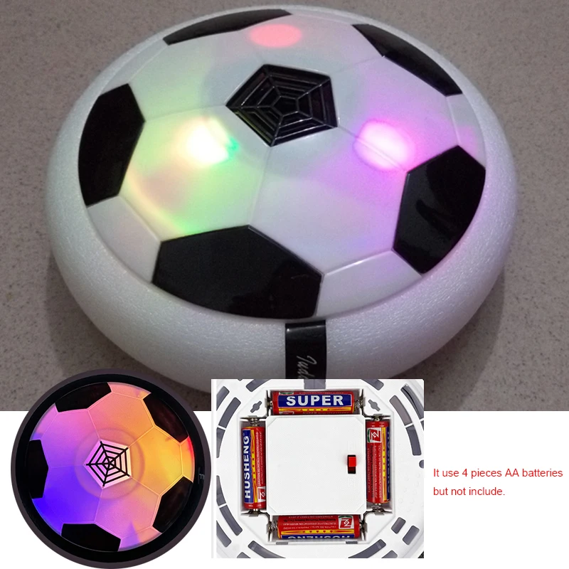 Eltern Kind Interaktion Sport Spielzeug Fußball elektrische leuchten Fußball Junge Indoor Spielzeug Air Power Sliding Fußball