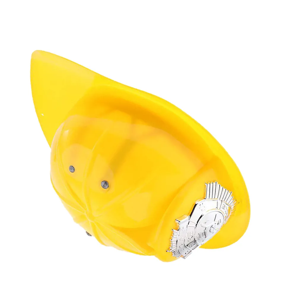 Kids Firefighter Hats 2 Pack Role Play Costume Lightweight Durable Educational Party Dress Up Red Yellow