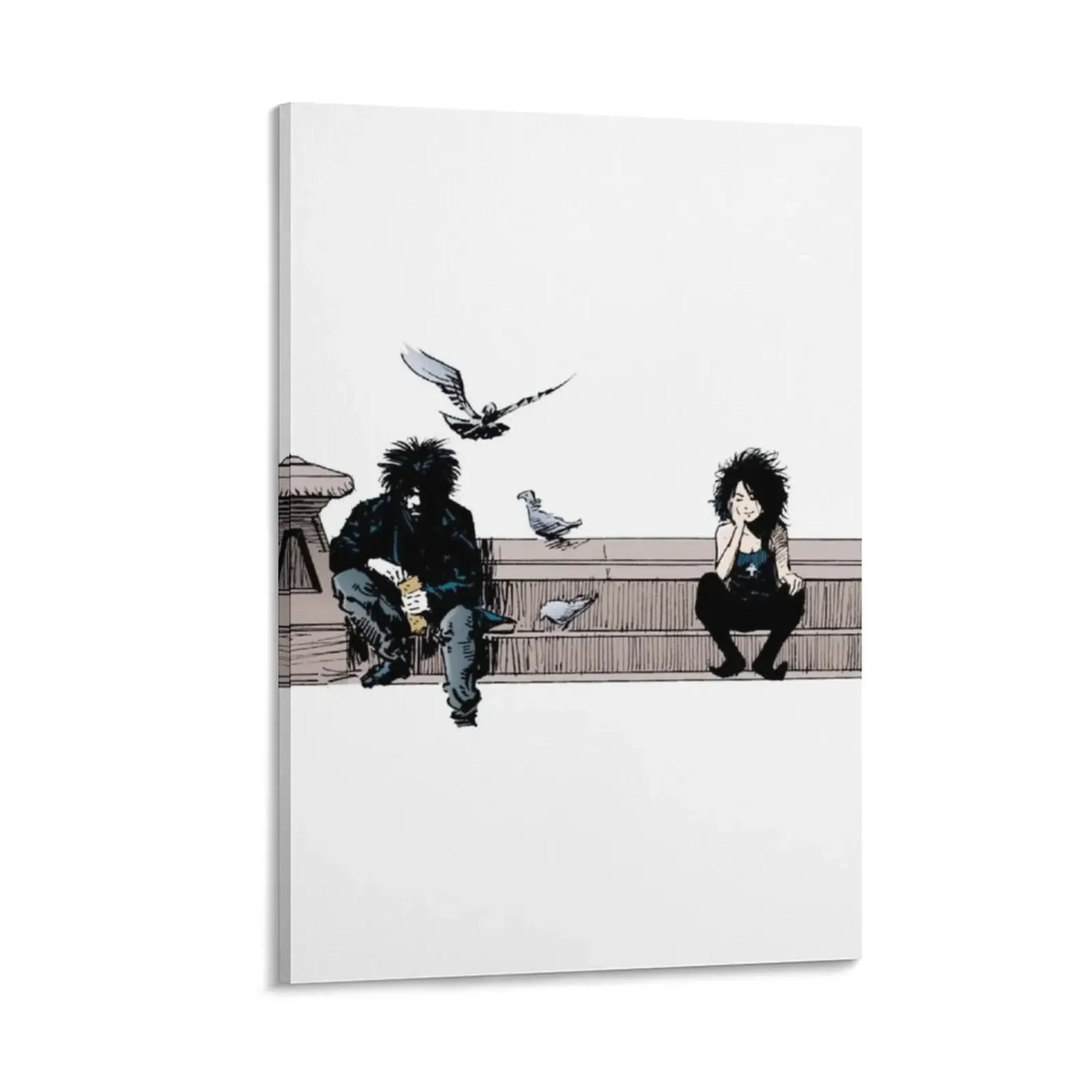 

sandman, death, feed the pigeons, eternal, dream, god Canvas Painting room decor poster mural stickers & posters