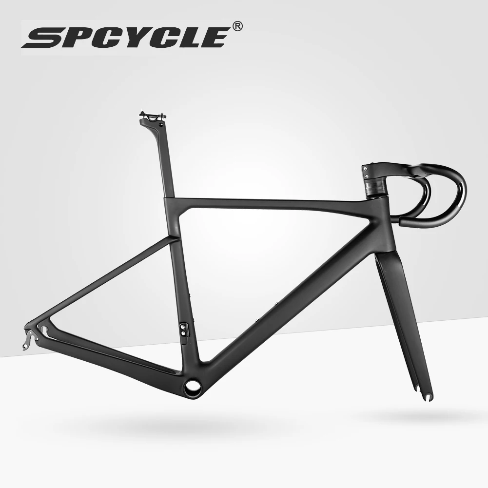 Spcycle 053V Rim Brake Carbon Road Bike Frame Max Tire 32C Full Hidden Cable Carbon Road Bicycle Frameset