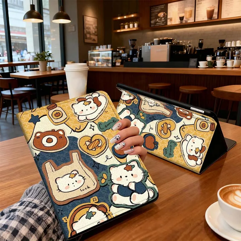 

Cartoon Animal Retro Pattern For Xiaomi Mi Redmi Poco Pad 2 4 5 7S 6S 6 7 8 Max Plus Ultra SE Pro K 2025 Tablet Case
