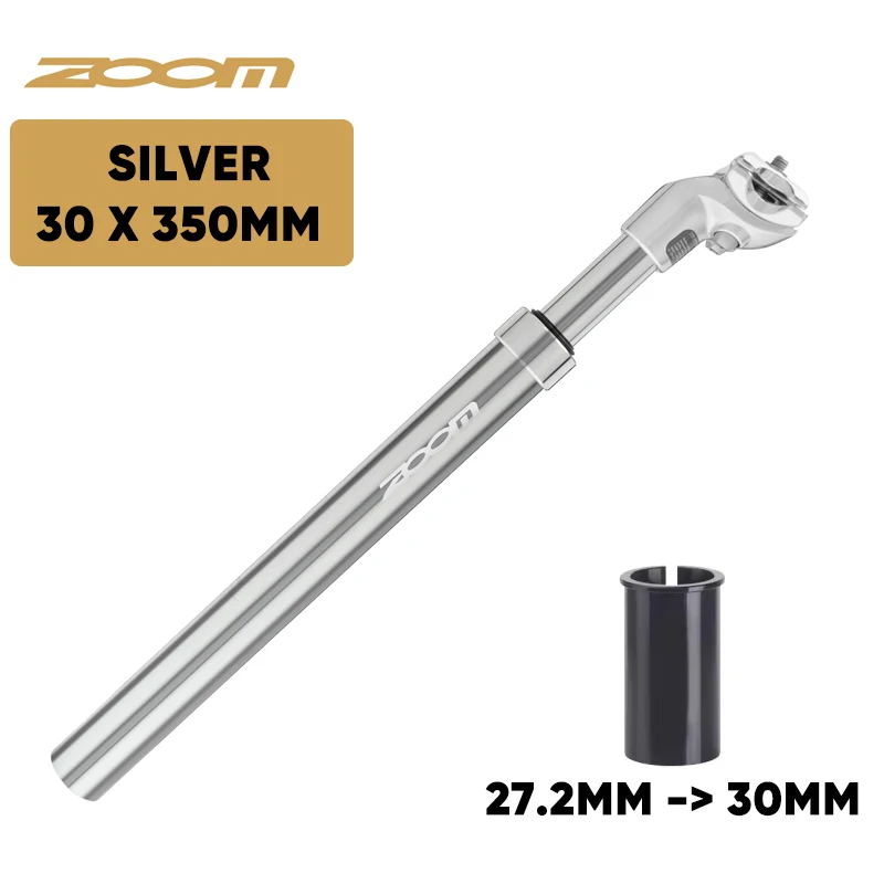 ZOOM Fiets Verende Zadelpen 27.2/31.6/28.6/30.4/30.8/33.9mm MTB Verende Zadelbuis 350mm Schokdemper Zadelpen Fietsonderdelen