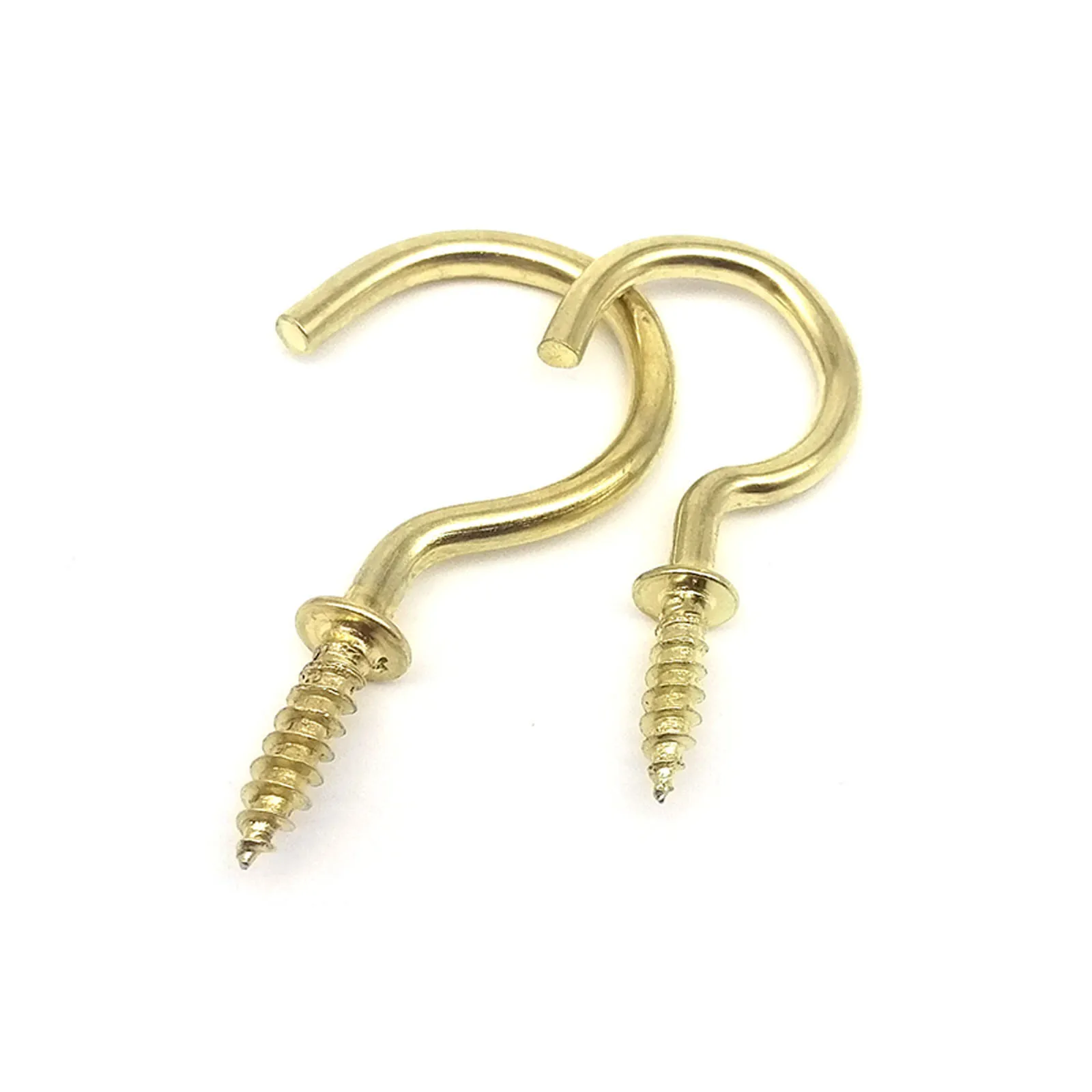 HZYUEGOU 25 Stück Goldener Bilderrahmen-Lampenhalter Decken-Wohnmobil-Werkzeug Pflanzen-Vorhang-Netzdraht-Ösenbolzen Schraub-Spiralhänger C-Haken – Detail 3
