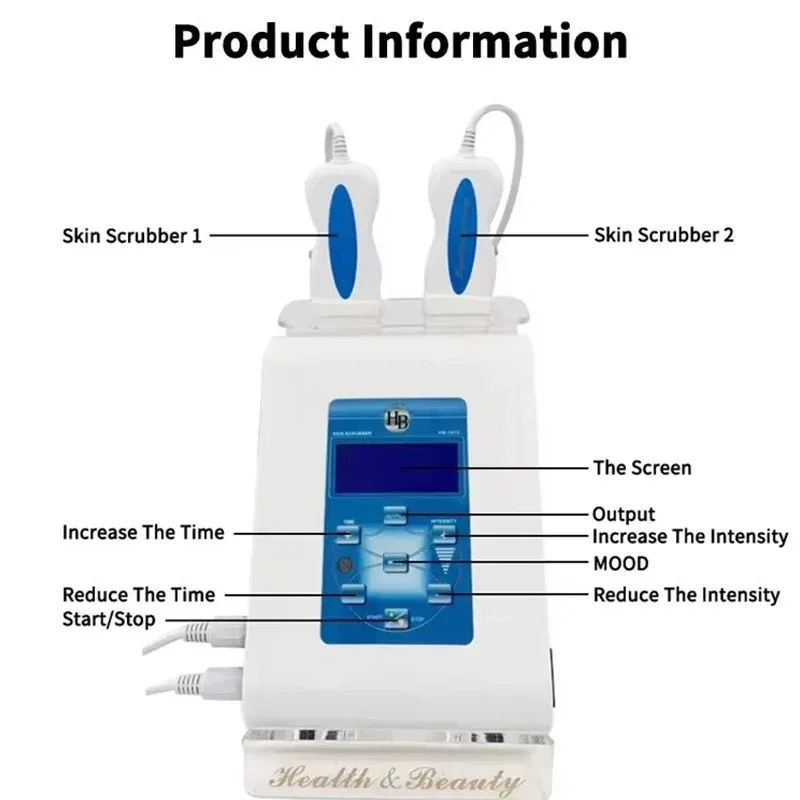 

Hot! Double Ultrasonic Skin Scrubber - Professional Portable Facial Cleaner & Skin Peeling Beauty Machine