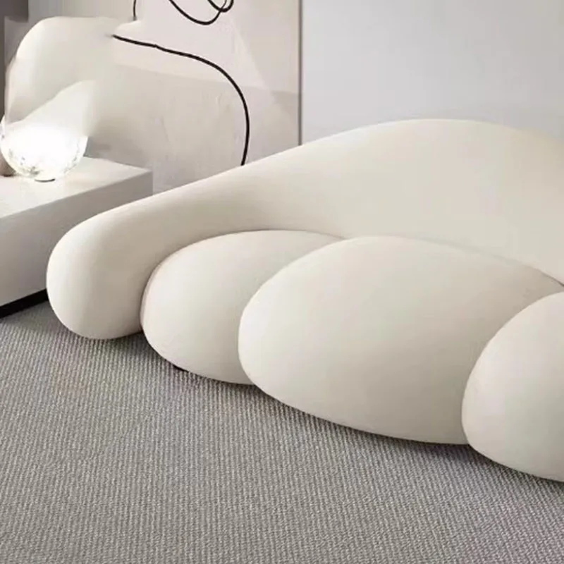 Unikalne zakrzywione minimalistyczne sofy rozkładany salon leniwy przedpokój Sofa kanapa ergonomiczny Salon De Jardin meble amortyzowane WXH30XP