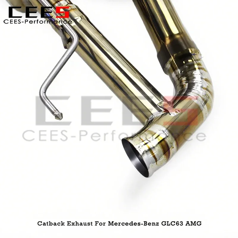 cees Gold Catback Exhaust for Mercedes-Benz GLC63 AMG 4.0T 2016-2022 Racing Auto Parts Muffler OEM Valve Exhaust System