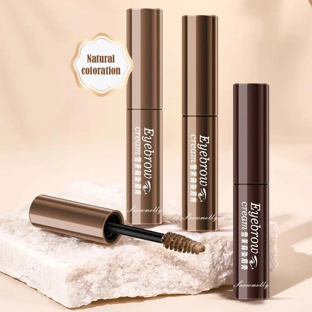 3 ألوان طويلة الأمد مقاوم للماء الحاجب ماسكارا كريم العين الحاجب الظل ماكياج الجمال كوميستيك أدوات الحاجب فرشاة جل #3