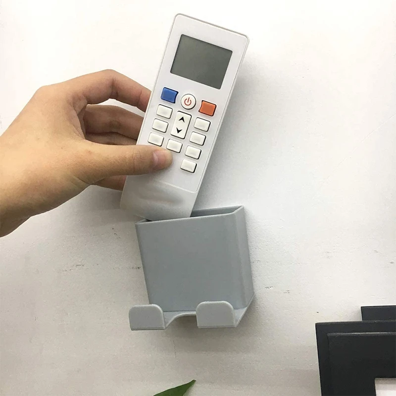 ELEC-6 Pack Самоклеящийся держатель для пульта дистанционного управления Настенное крепление Многоразовый универсальный органайзер для медиа-органайзера Коробка для хранения пульта дистанционного управления для телефона