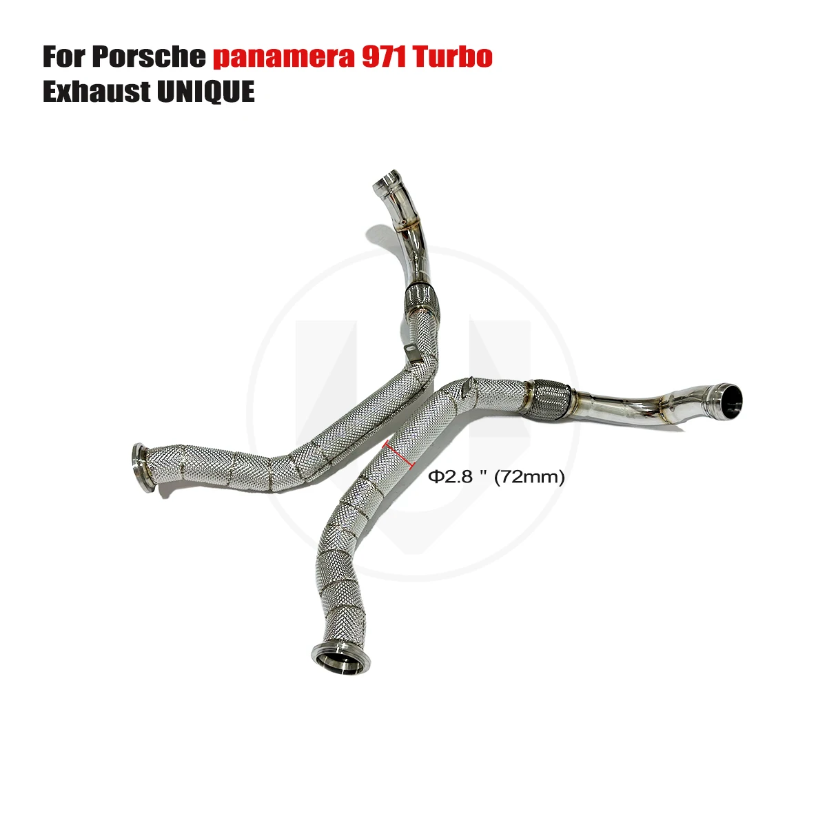 فريد لـ 2019+ بورش باناميرا 971 GTS Turbo 4.0T أنبوب أمامي رياضي عازل للحرارة من الفولاذ المقاوم للصدأ
