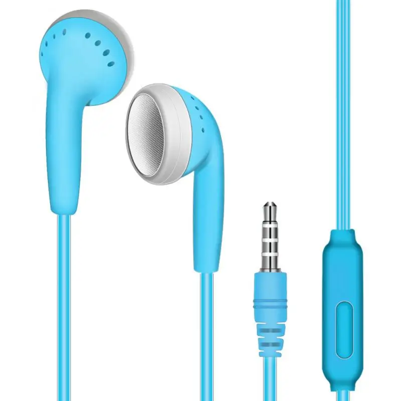 Fones de ouvido intra-auriculares de 3,5 mm brancos para Samsung Galaxy com fio e microfone Jack para telefones celulares inteligentes Volume ajustável