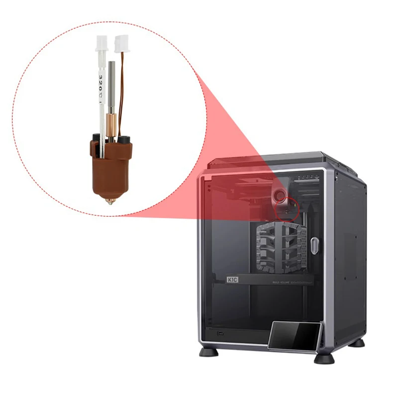 

Комплект для быстрой замены хотэнда Creality K1C K1 Max: термостойкий хотэнд, сменные сопла, керамический нагревательный блок для 3D-принтеров