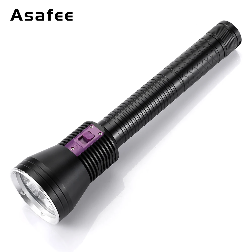 Asafee Diving Flashlight 80M Underwater Lamp Scuba Dive Light Waterproof Torch LED Canister Fishing Lantern