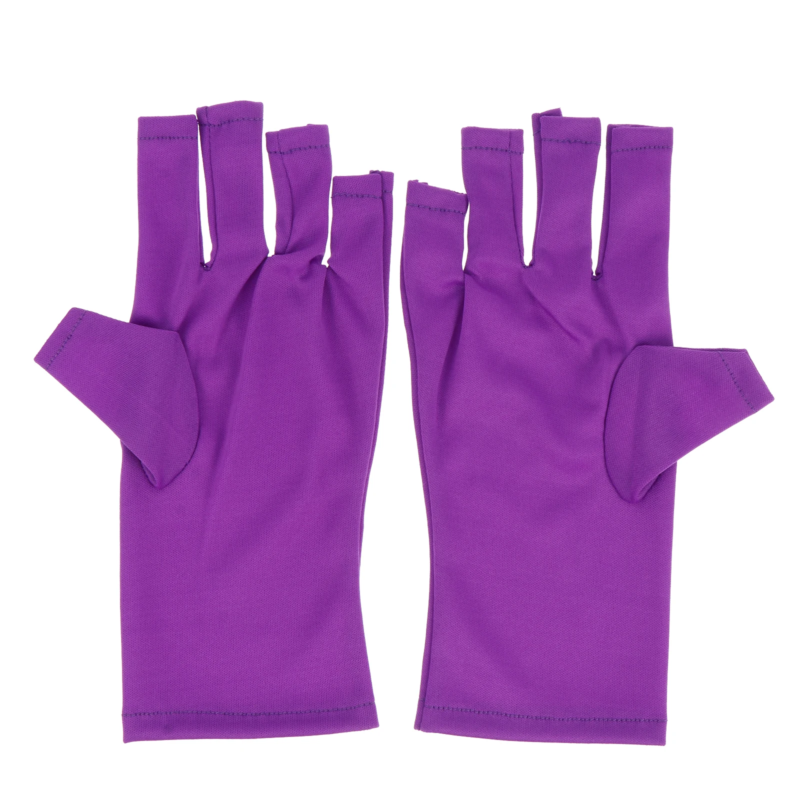 

2Pcs UV Shield Polyester Gloves for Nail Lamp Manicure Black Anti UV Half Finger Durable Comfort Outdoor Gloves
