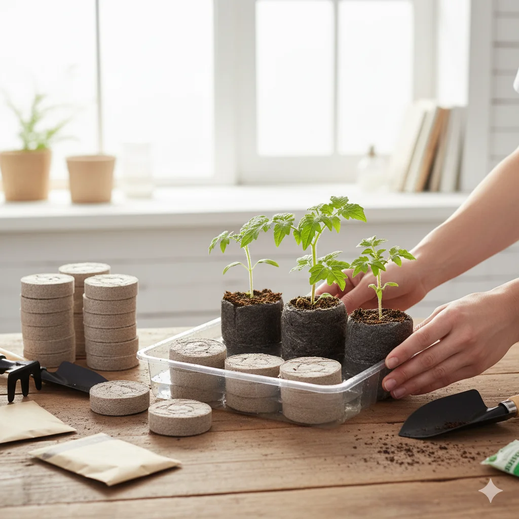 صديقة للبيئة جوز الهند بذور جوز الهند كتل بداية كبسولات التربة المضغوطة للحديقة الداخلية والخارجية الخضار زهرة عشب النمو