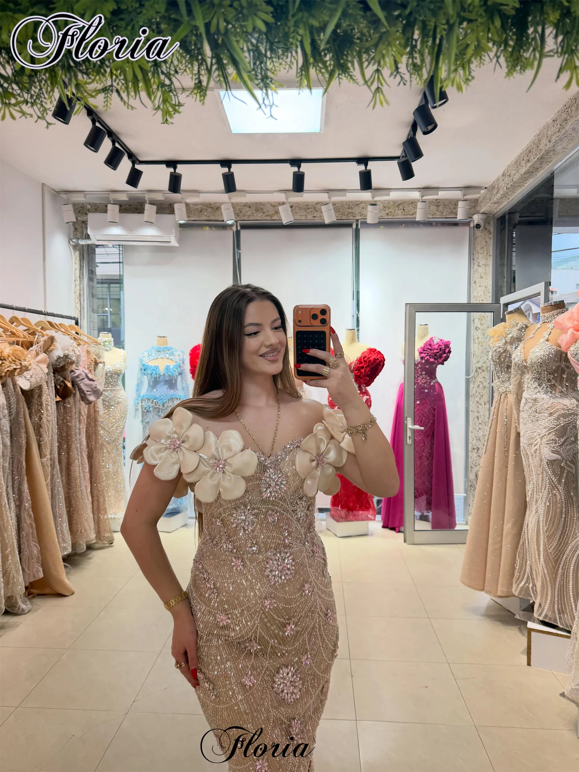 

Champagne Beaded Prom Dresses With Crystals Off Shoulder Cocktail Dresses Elegant Birthday Dresses Vestidos De Fiesta Customized