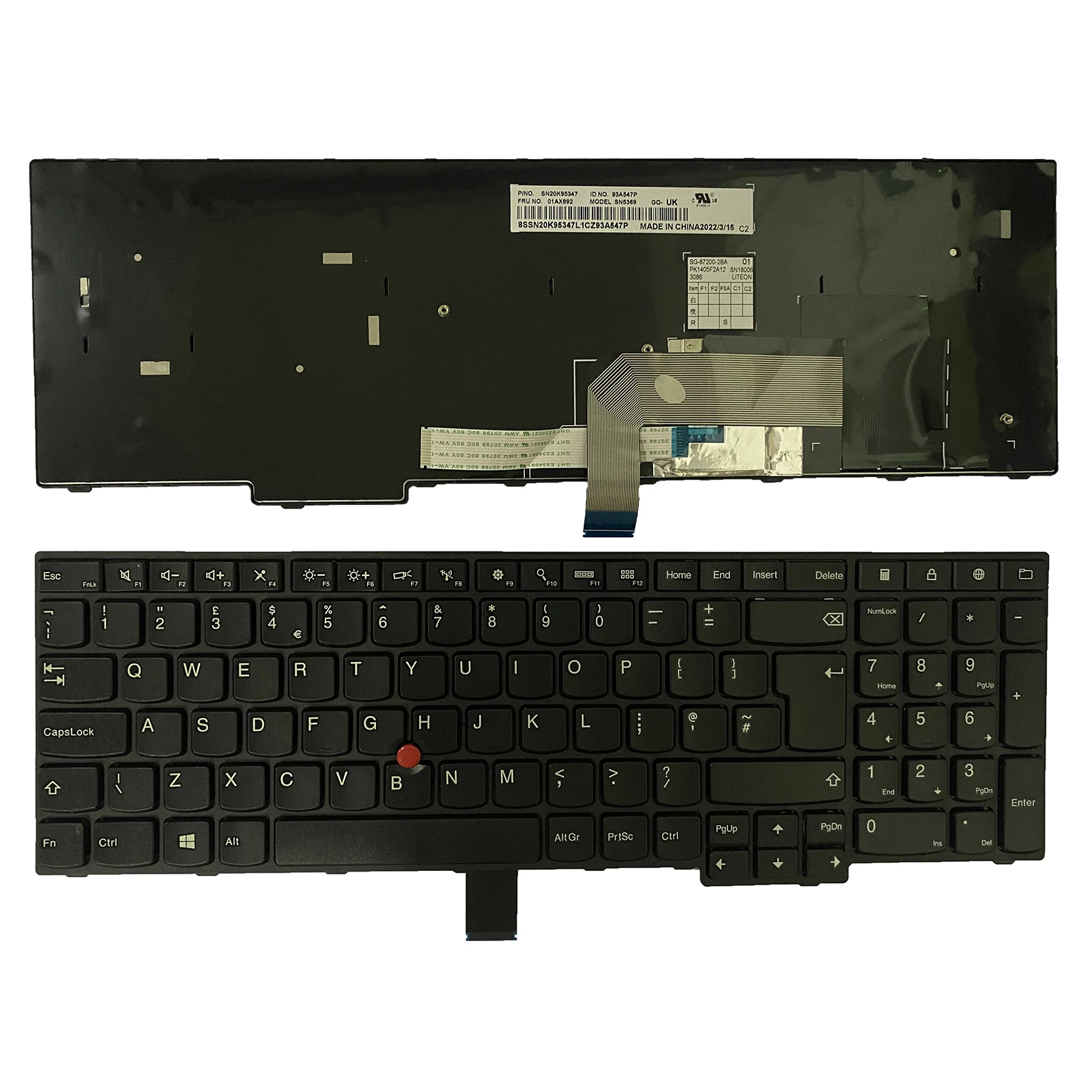 

IBM for LENOVO ThinkPad E550 E555 E560 E560C E550C E565 04Y0313 04Y0301 KEYBOARD UK
