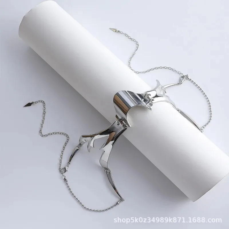 قناع لون فضي قوطي غير منتظم للرجال والنساء ، سايبر ، فاتح ، سائل ، فردي ، إكسسوار مجوهرات ، حفلة ، موضة