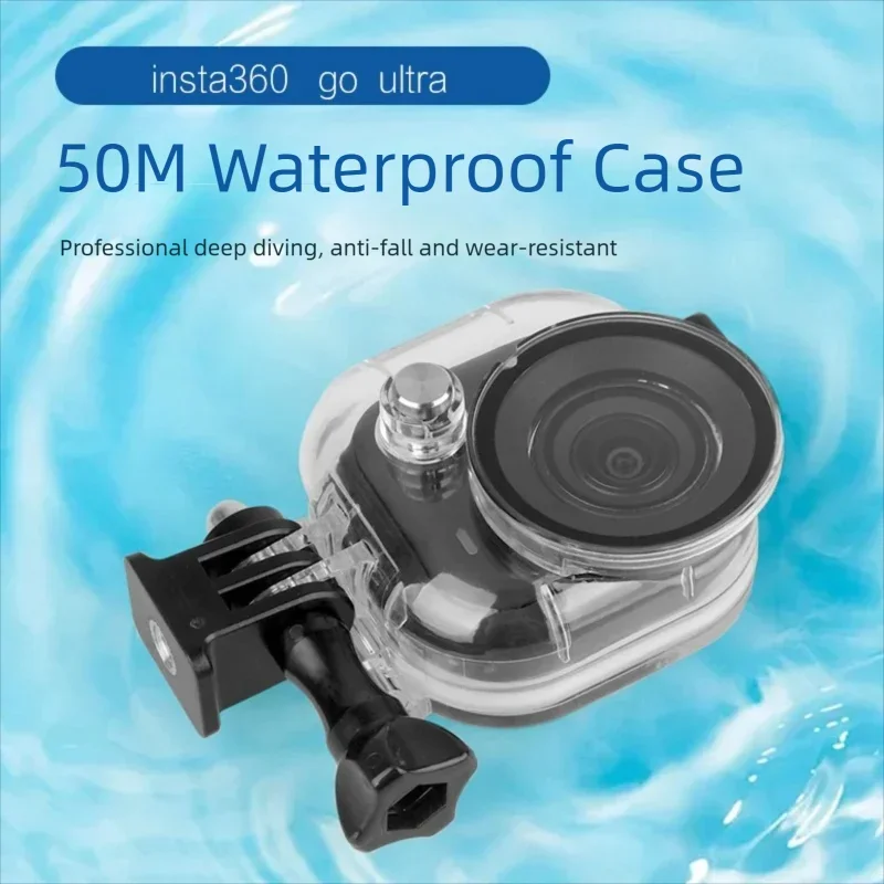 For Insta360 Go Ultra Camera Body 50M Waterproof Housings Shell PC Protective Cover Transparent Underwater Diving Case Accessory